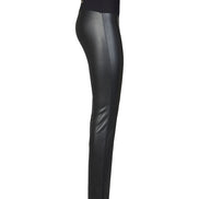 Panta Paris ecopelle nero con baschina