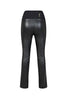 Panta Paris ecopelle nero con baschina