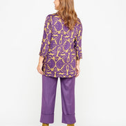 Panta Havana gessato viola con baschina