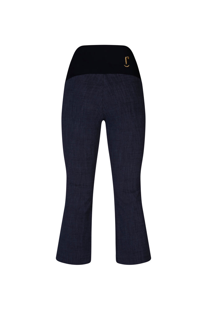 Panta Salina blu jeans in punto Milano di cotone