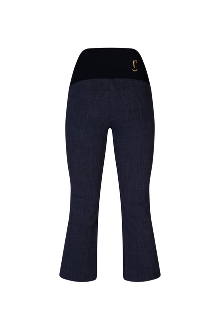 Panta Salina blu jeans in punto Milano di cotone