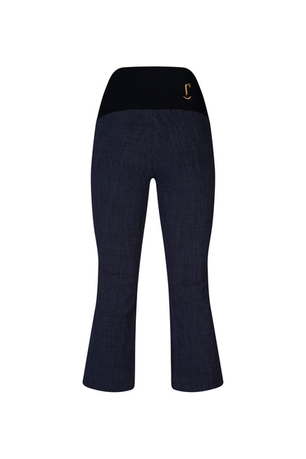 Panta Salina blu jeans in punto Milano di cotone