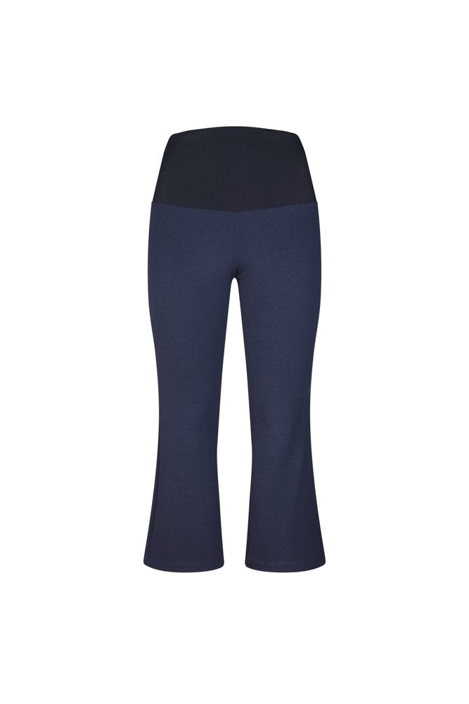 Panta Salina in punto milano cotone navy