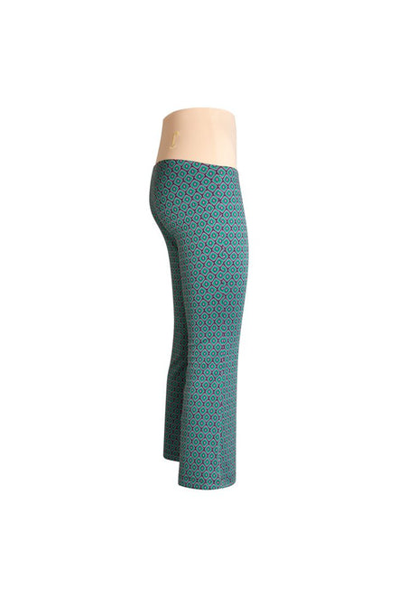 Panta Salina a trombetta jacquard fantasia ciclamino