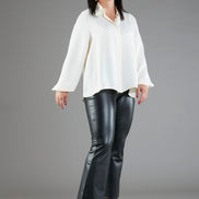 Camicia London techno satin avorio