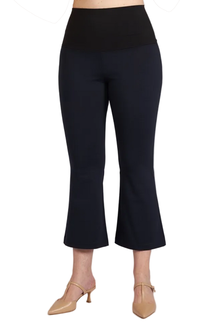 Panta Salina in punto milano cotone navy