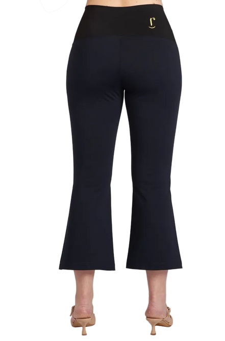 Panta Salina in punto milano cotone navy