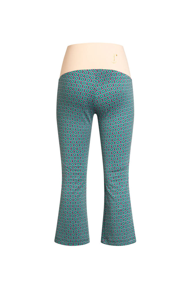 Panta Salina a trombetta jacquard fantasia ciclamino