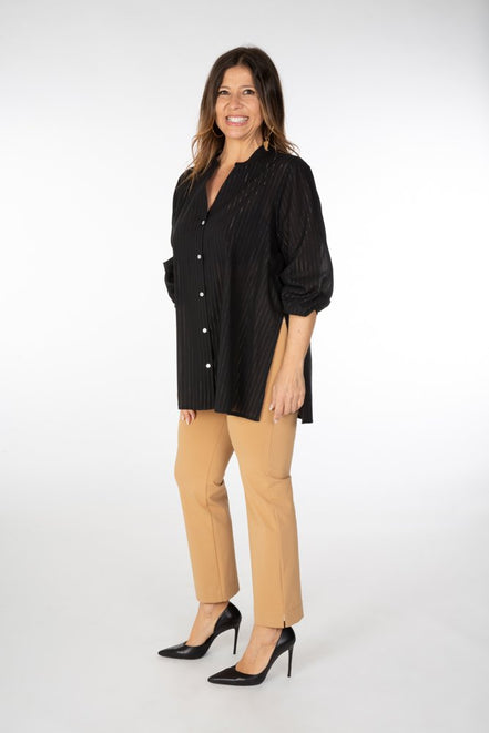 Panta Audrey cotone beige con baschina