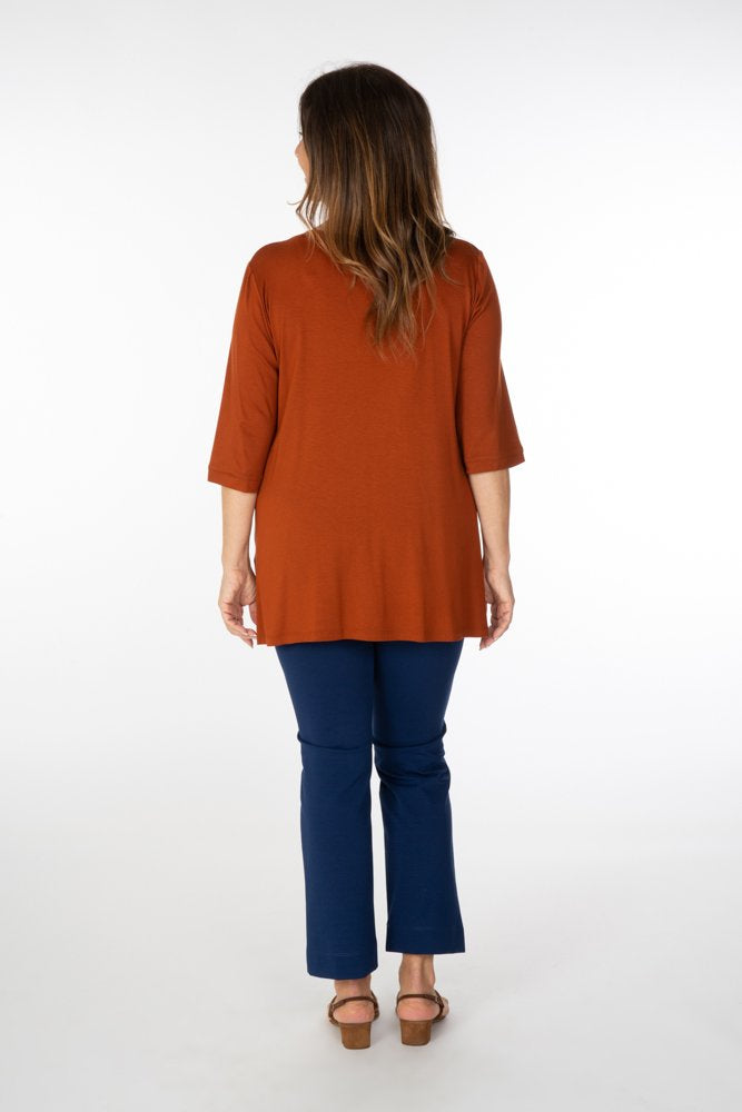 Panta Audrey cotone blu chiaro con baschina