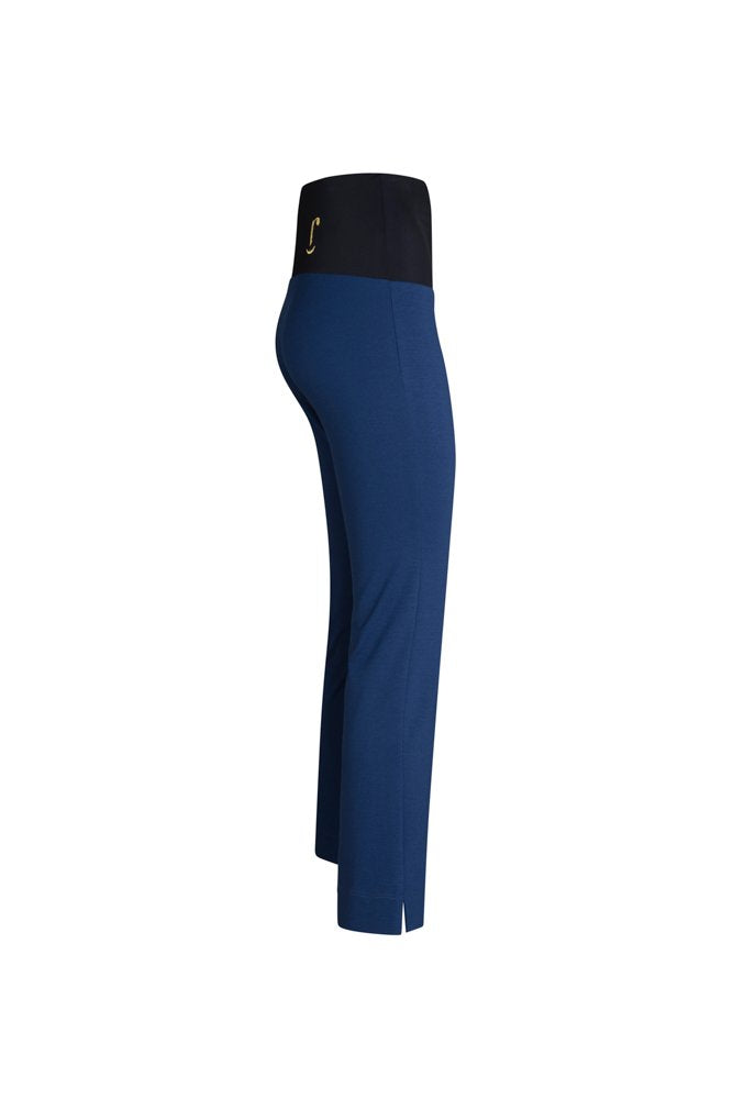 Panta Audrey cotone blu chiaro con baschina
