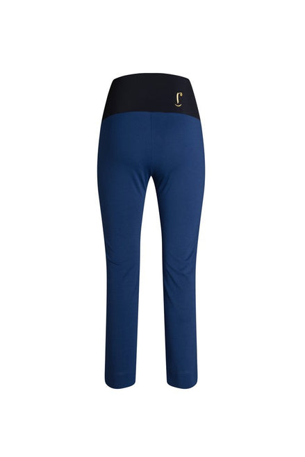 Panta Audrey cotone blu chiaro con baschina
