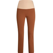 Audrey Trousers in Tan Cotton with Baschina Waistband