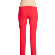 Audrey Trousers in Red Cotton with Baschina Waistband