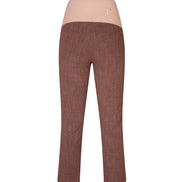 Panta BB cotone tabacco delavè con baschina