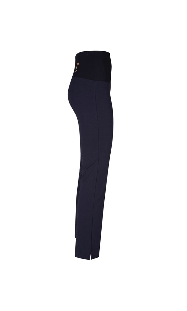 Panta Audrey punto milano cotone navy
