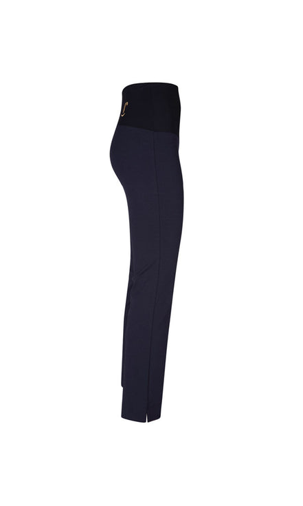 Panta Audrey punto milano cotone navy