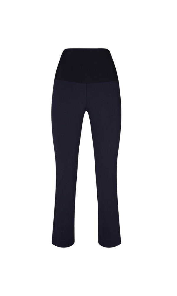 Panta Audrey punto milano cotone navy