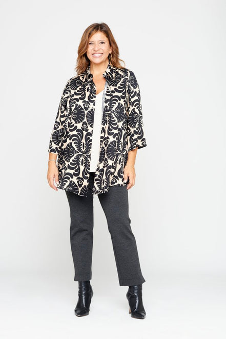 Audrey Trousers in Grey with Baschina Waistband