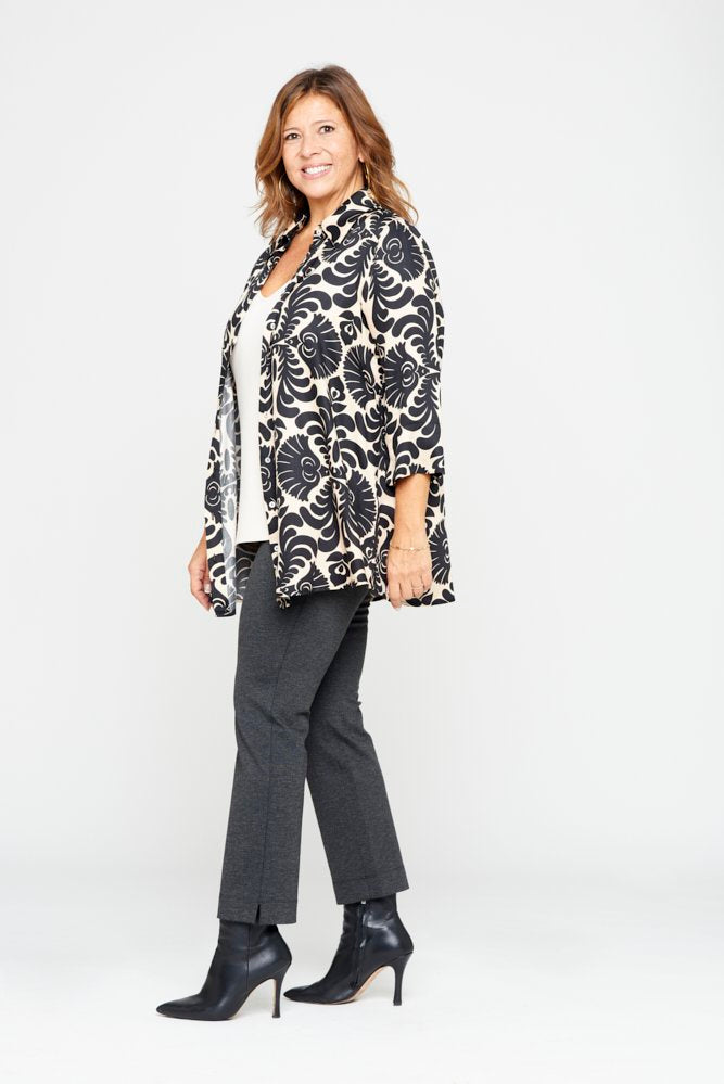 Audrey Trousers in Grey with Baschina Waistband