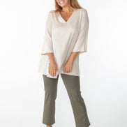 Panta Audrey Jacquard militare con baschina