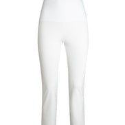Jackie Trousers in White Cotton with Baschina Waistband