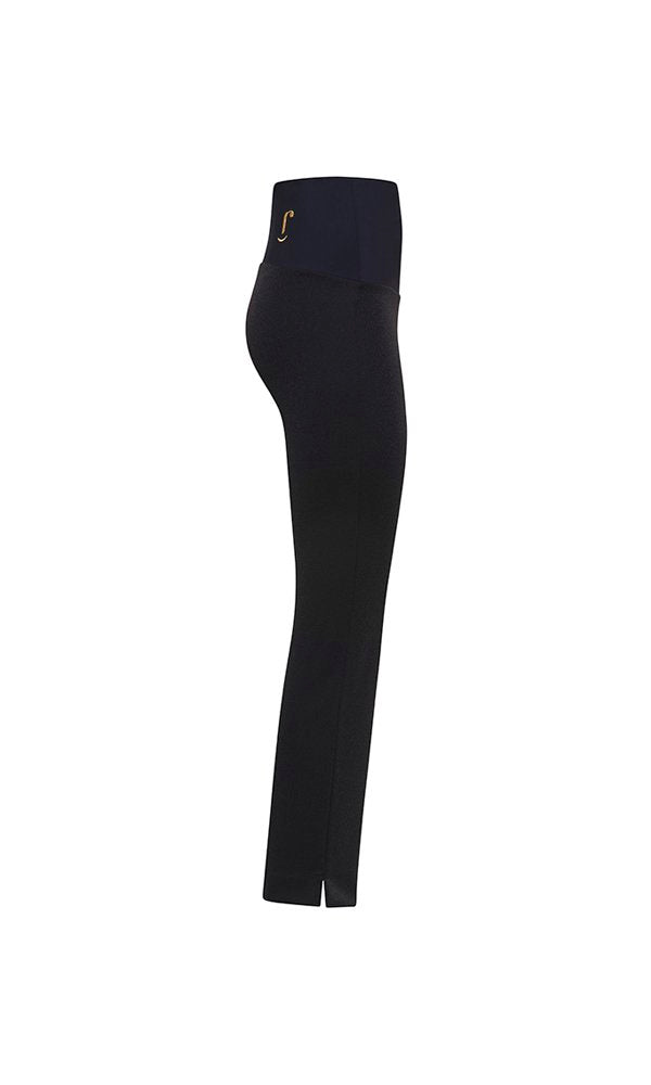 Panta Audrey lurex nero con baschina