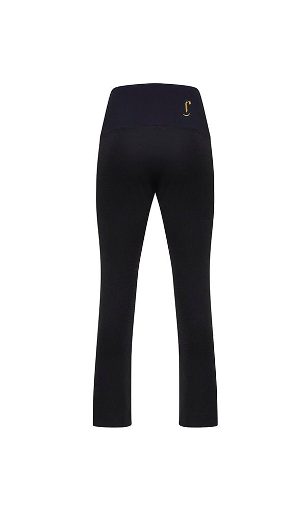 Panta Audrey lurex nero con baschina
