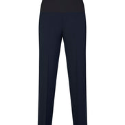 Panta Torino crepe satin blu con baschina