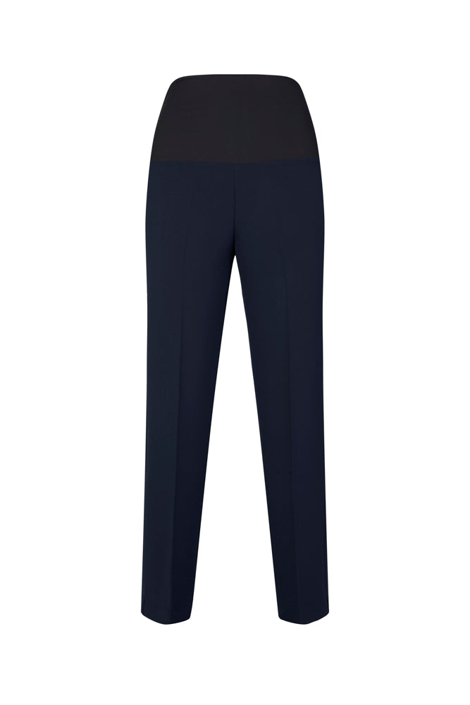 Panta Torino crepe cady blu