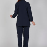 Panta Torino crepe cady blu