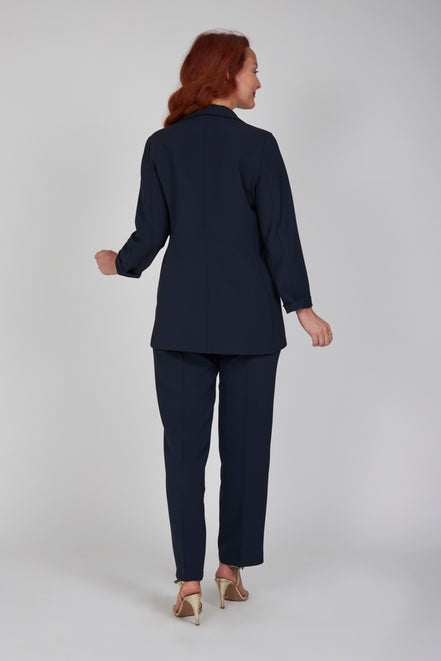 Panta Torino crepe cady blu