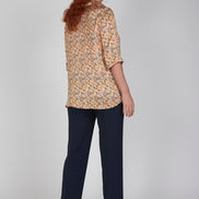 Panta Torino crepe cady blu