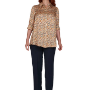 Panta Torino crepe cady blu