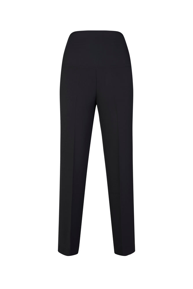 Panta Torino crepe satin nero con baschina