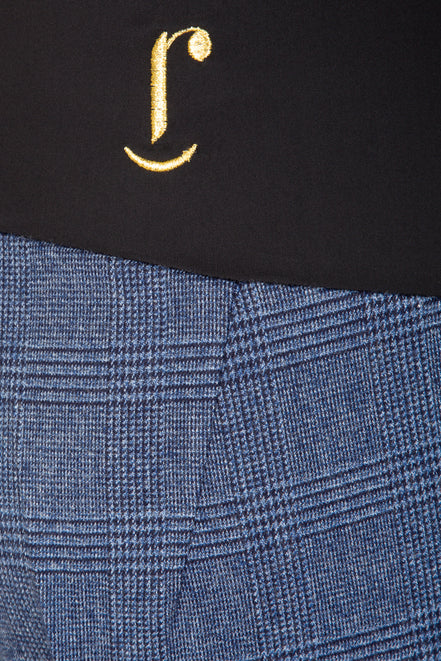 Panta Torino scozzese galles blu con baschina