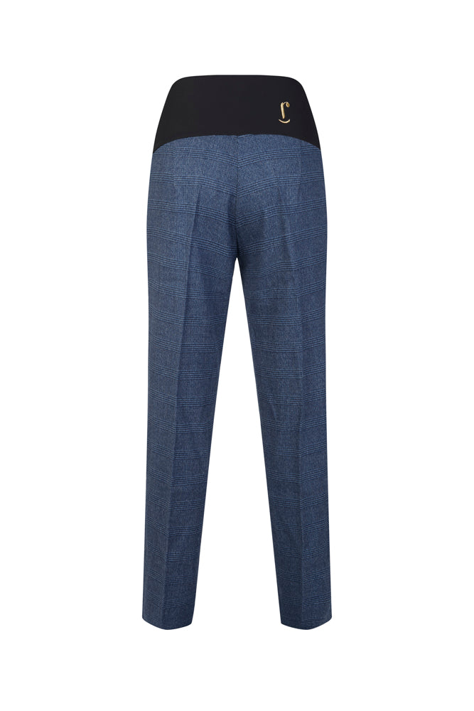 Panta Torino scozzese galles blu con baschina