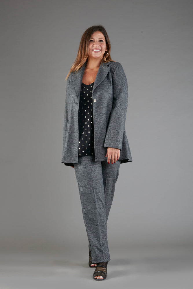 Berlin Jacket in Grey Prince of Wales Check