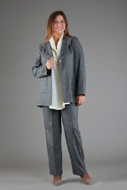 Panta Torino scozzese galles grigio con baschina