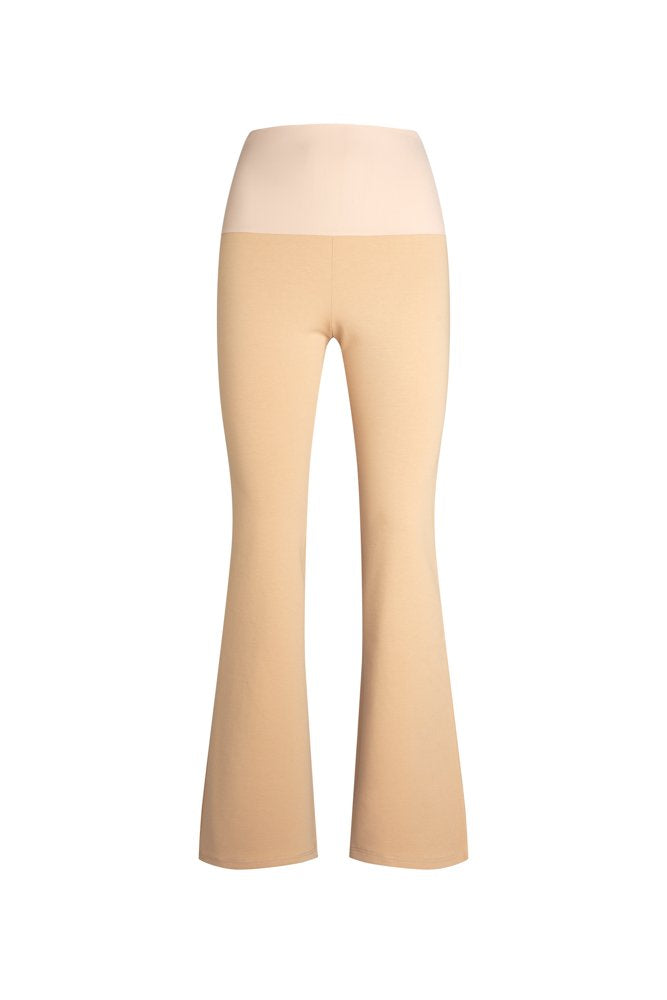 Panta Milano cotone beige con baschina