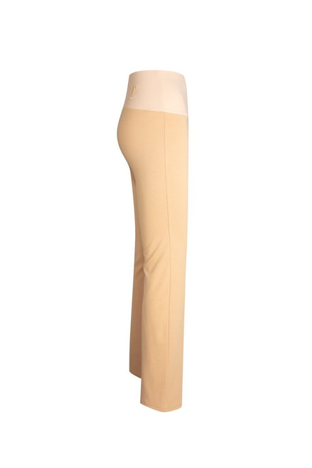 Panta Milano cotone beige con baschina