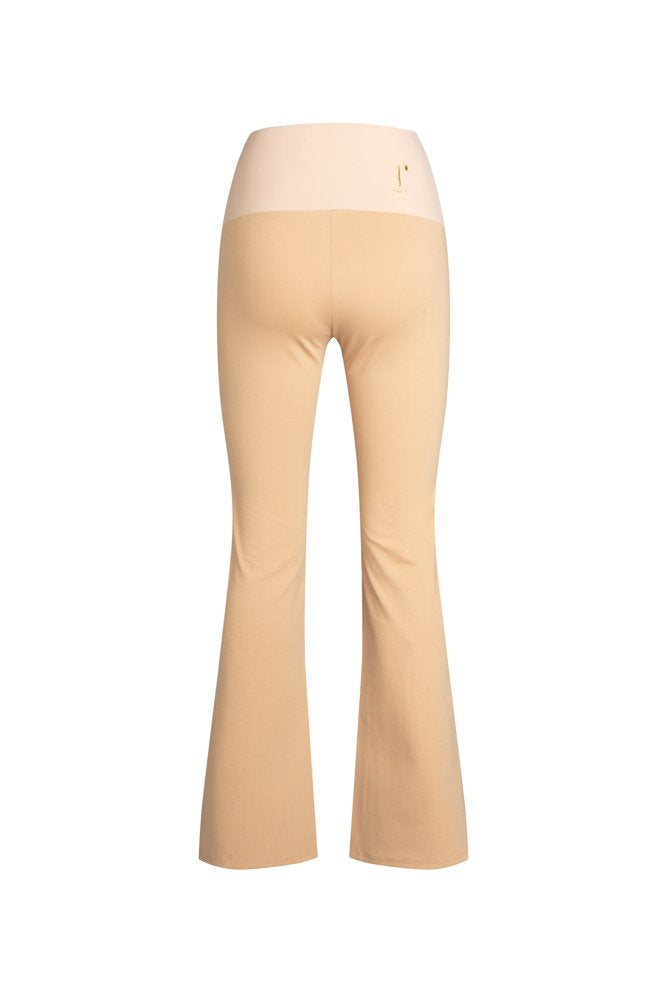 Panta Milano cotone beige con baschina