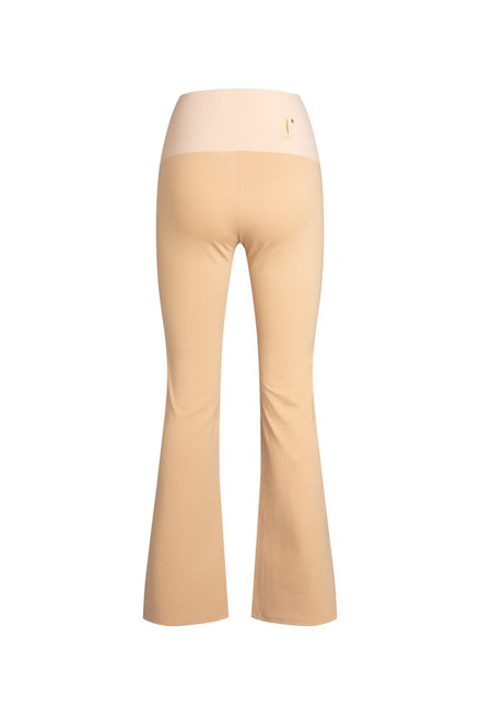 Panta Milano cotone beige con baschina