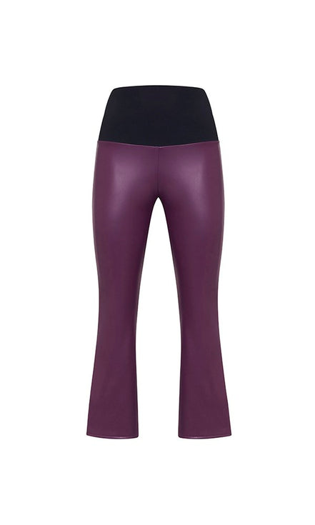 Panta Salina in ecopelle viola
