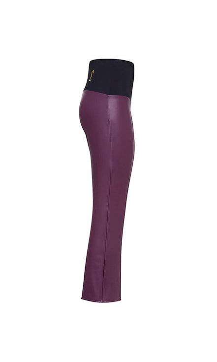 Panta Salina in ecopelle viola