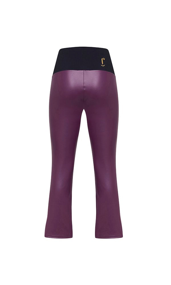 Panta Salina in ecopelle viola