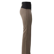 Panta Milano jacquard marrone con baschina