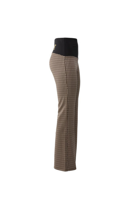 Panta Milano jacquard marrone con baschina