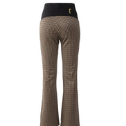 Panta Milano jacquard marrone con baschina