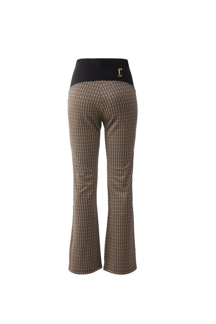 Panta Milano jacquard marrone con baschina